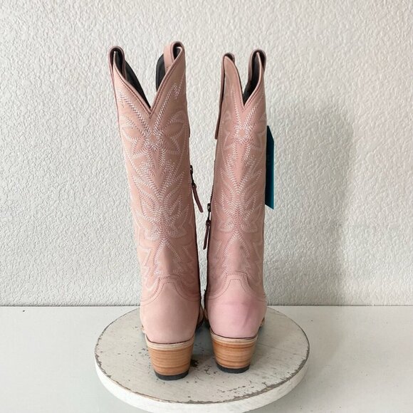 Lane SMOKESHOW Womens Cowboy Boots 8.5 Pink Western Cowgirl Mid Calf Pointed Toe - Picture 3 of 11